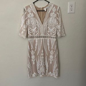 Beautiful sequin white/ivory and tan dress. Worn once for bridal brunch!